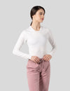 اندر سكراب بريميوم سوفت بآكمام طويلة ~ Premium-Soft Long Sleeve Under Scrub. || WHITE MUSTWEAR