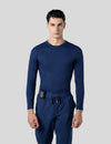 اندر سكراب بريميوم سوفت بآكمام طويلة ~ Premium-Soft Long Sleeve Under Scrub. || NAVY BLUE MUSTWEAR
