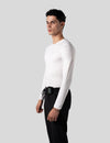 اندر سكراب بريميوم سوفت بآكمام طويلة ~ Premium-Soft Long Sleeve Under Scrub. || WHITE MUSTWEAR