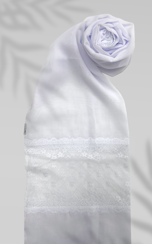 2 طرحة بوالياباني مع دانتيل