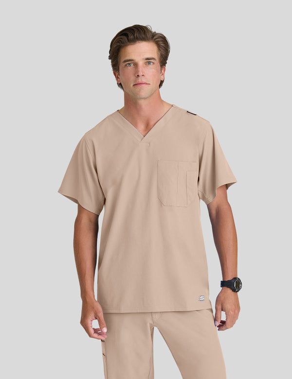 بلوزة سكتشرز جيب واحد ~ One pocket Scrub Top|| NEW KHAKI SKECHERS