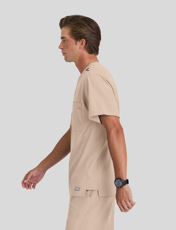 بلوزة سكتشرز جيب واحد ~ One pocket Scrub Top|| NEW KHAKI SKECHERS