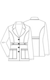 لابكوت تاب ويست القصير من أدار ~ Tab-Waist Short Lab Coat Adar