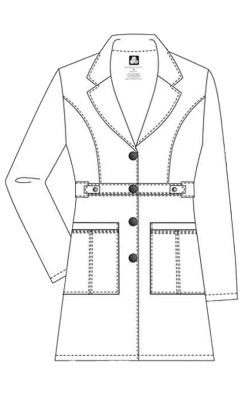 لابكوت تاب ويست الطويل من أدار ~ Tab-Waist Long Lab Coat Adar
