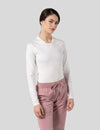 اندر سكراب بريميوم سوفت بآكمام طويلة ~ Premium-Soft Long Sleeve Under Scrub. || WHITE MUSTWEAR