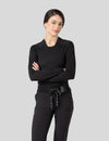 اندر سكراب بريميوم سوفت بآكمام طويلة ~ Premium-Soft Long Sleeve Under Scrub. || BLACK MUSTWEAR