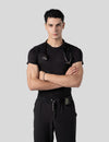 اندر سكراب بريميوم سوفت بآكمام قصيرة ~ Premium-Soft Short Sleeve Under Scrub. || BLACK MUSTWEAR