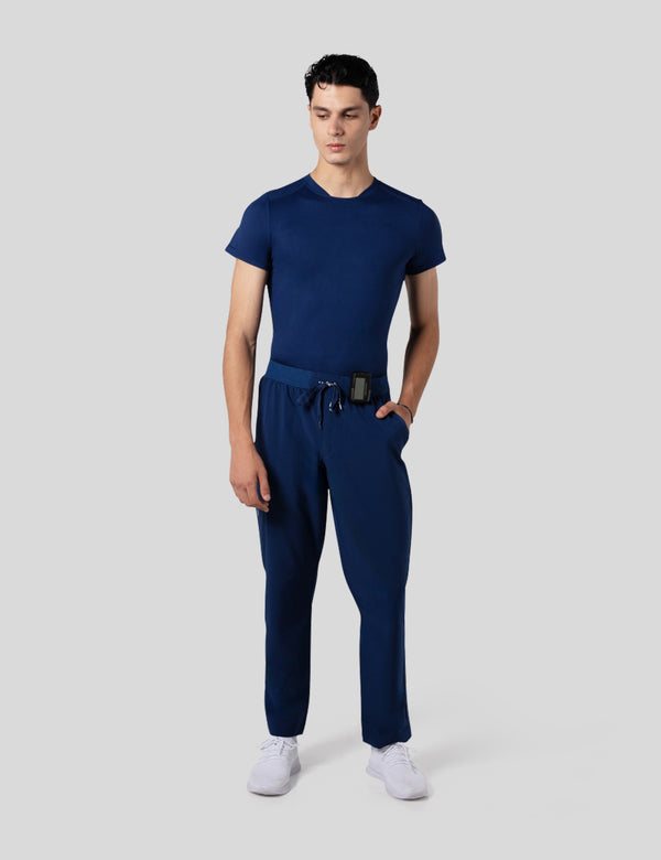اندر سكراب بريميوم سوفت بآكمام قصيرة ~ Premium-Soft Short Sleeve Under Scrub. || NAVY BLUE MUSTWEAR