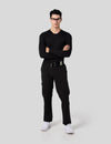 اندر سكراب بريميوم سوفت بآكمام طويلة ~ Premium-Soft Long Sleeve Under Scrub. || BLACK MUSTWEAR