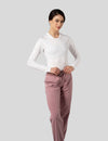 اندر سكراب بريميوم سوفت بآكمام طويلة ~ Premium-Soft Long Sleeve Under Scrub. || WHITE MUSTWEAR