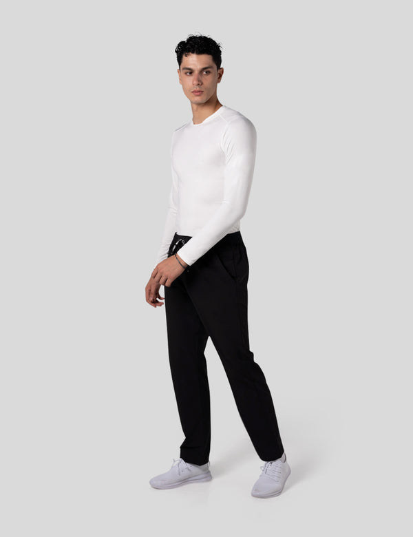 اندر سكراب بريميوم سوفت بآكمام طويلة ~ Premium-Soft Long Sleeve Under Scrub. || WHITE MUSTWEAR