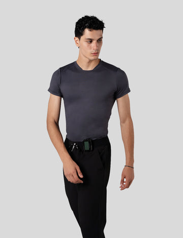 اندر سكراب بريميوم سوفت بآكمام قصيرة ~ Premium-Soft Short Sleeve Under Scrub. || PEWTER MUSTWEAR