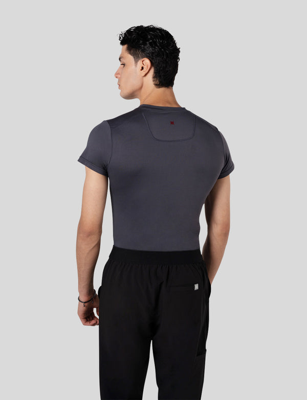 اندر سكراب بريميوم سوفت بآكمام قصيرة ~ Premium-Soft Short Sleeve Under Scrub. || PEWTER MUSTWEAR