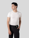 اندر سكراب بريميوم سوفت بآكمام قصيرة ~ Premium-Soft Short Sleeve Under Scrub. || WHITE MUSTWEAR