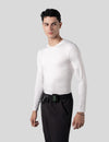 اندر سكراب بريميوم سوفت بآكمام طويلة ~ Premium-Soft Long Sleeve Under Scrub. || WHITE MUSTWEAR
