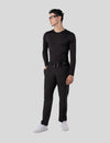 اندر سكراب بريميوم سوفت بآكمام طويلة ~ Premium-Soft Long Sleeve Under Scrub. || BLACK MUSTWEAR