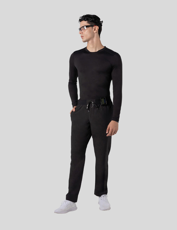 اندر سكراب بريميوم سوفت بآكمام طويلة ~ Premium-Soft Long Sleeve Under Scrub. || BLACK MUSTWEAR