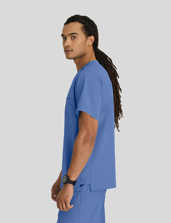 بلوزة سكتشرز جيب واحد ~ One pocket Scrub Top|| CIEL BLUE SKECHERS