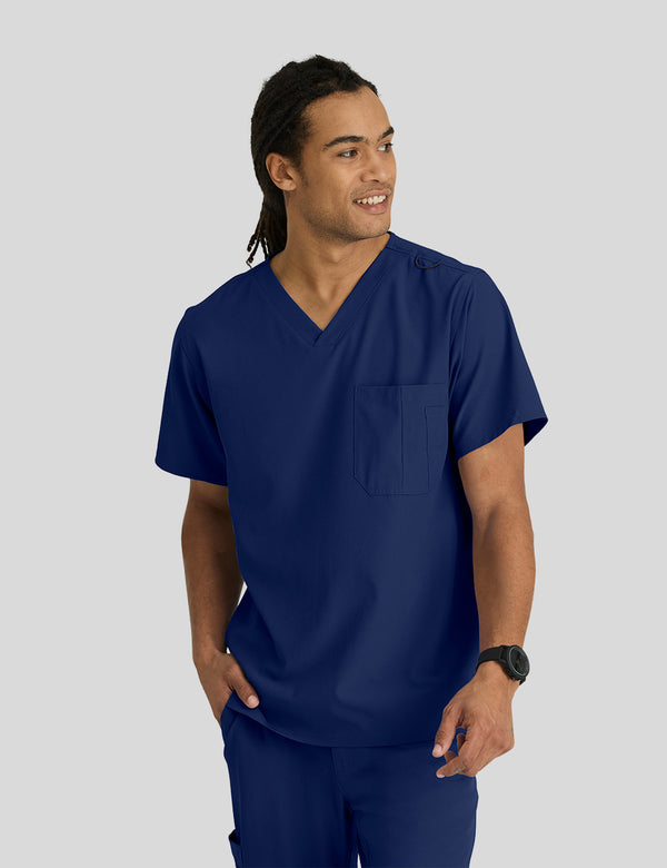 بلوزة سكتشرز جيب واحد ~ One pocket Scrub Top|| NAVY SKECHERS