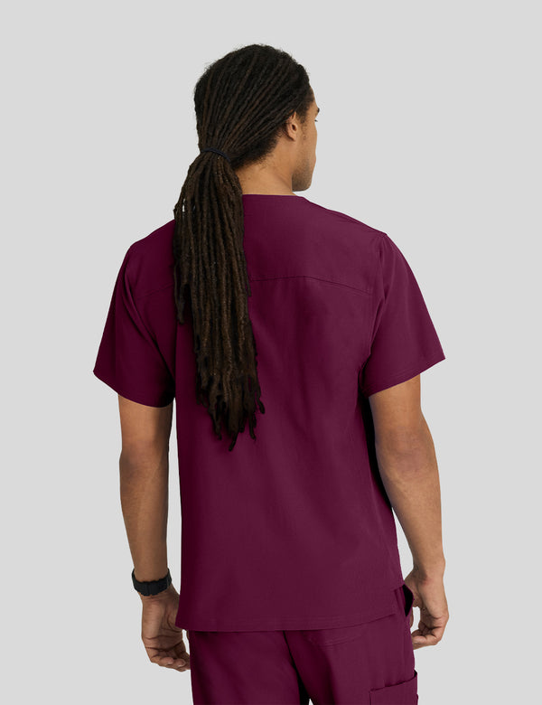 بلوزة سكتشرز جيب واحد ~ One pocket Scrub Top|| WINE SKECHERS