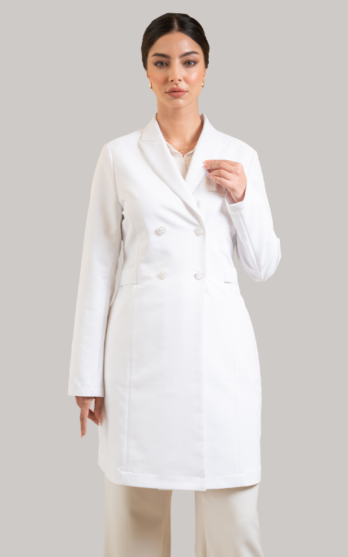 Noble Coat Trimmed Lab Coat