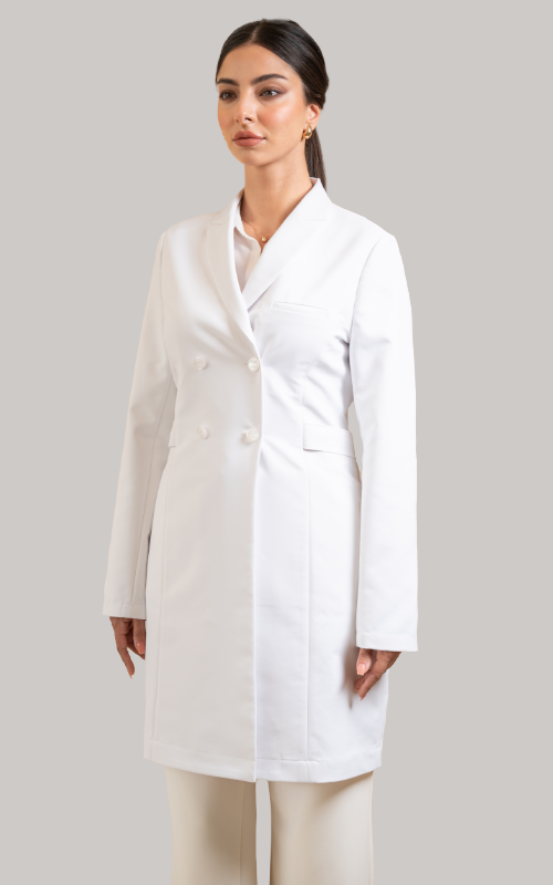 Noble Coat Trimmed Lab Coat