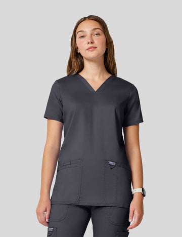 بلوزة ريڤلوشن شيروكي ورك وير ~ Revolution Top Cherokee Workwear || PEWTER CHEROKEE WORKWEAR
