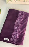 طرحة بوالياباني مع دانتيل~ Japanese Voile Lace Scarf 17 