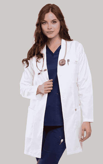 Virusflex Pure White Female Lab coat