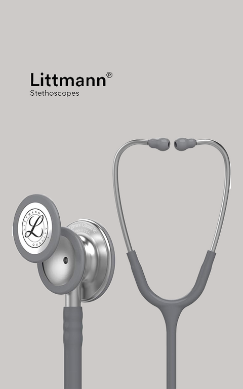 Littmann Classic 3M Headphone Grey~3M Littmann Classic III Stethoscope Gray