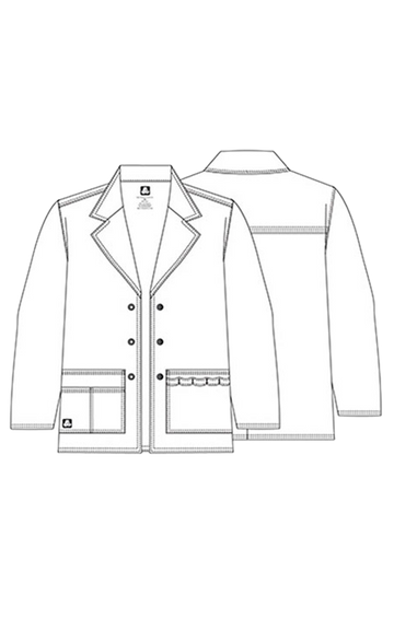 لابكوت سناب القصير من أدار ~ Snap Short Lab Coat Adar
