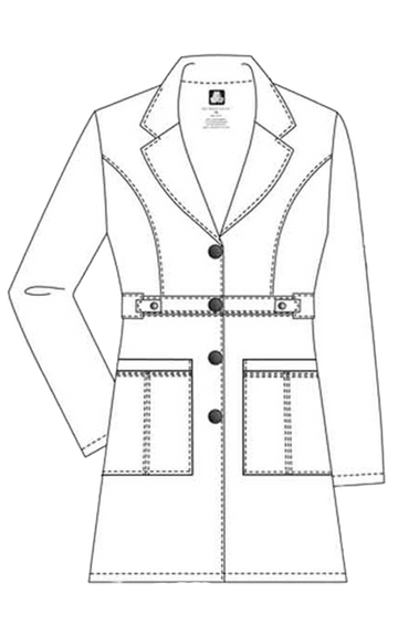 لابكوت تاب ويست الطويل من أدار ~ Tab-Waist Long Lab Coat Adar