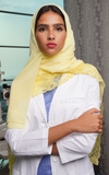 طرحة بوالياباني مع دانتيل~ Japanese Voile Lace Scarf 15 