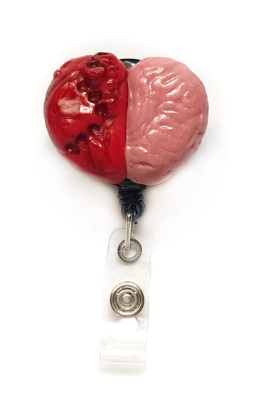تعليقة بطاقة نص قلب نص عقل~Half heart Half Brain ID holder 
