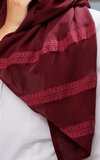طرحة بوالياباني مع دانتيل~ Japanese Voile Lace Scarf 14 
